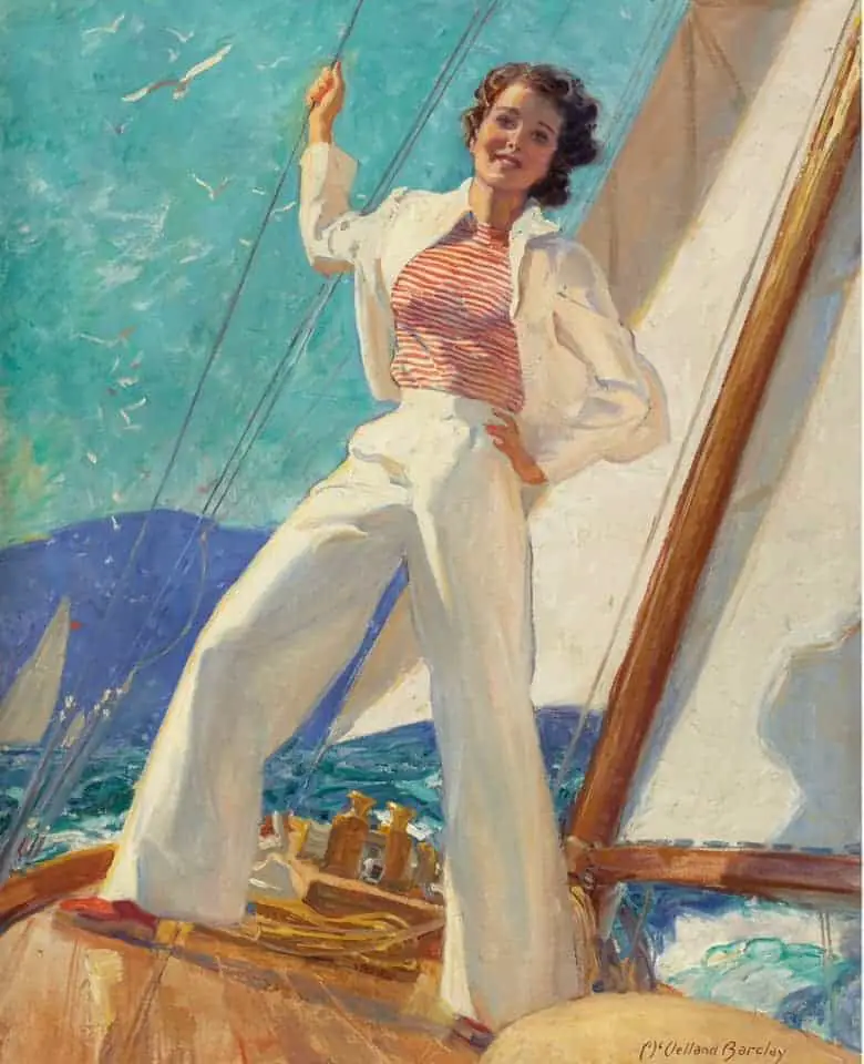 MCCLELLAND BARCLAY (American, 1891-1943) Pictorial Review cover September 1933
