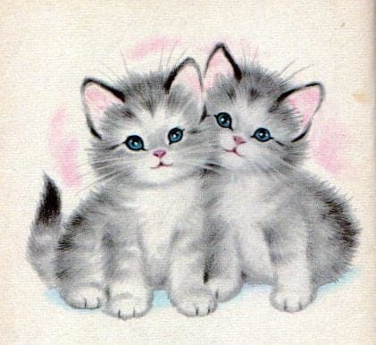 Marjorie L. Cooper (American, 1910-1999), pen name Elizabeth Webbe, An illustration from the book 'The Kitten Twins' 1960