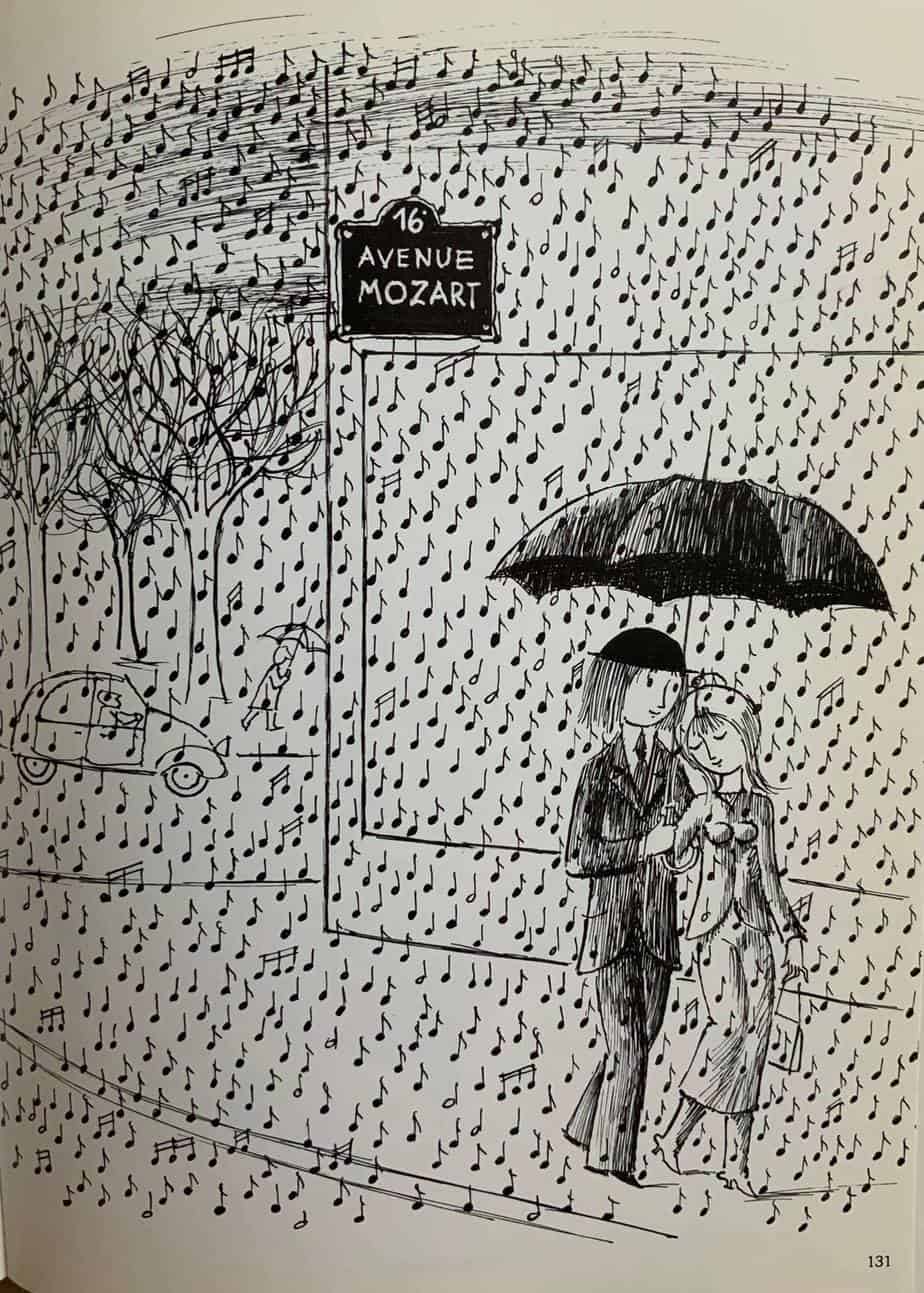 Raymond Peynet, French illustrator 1908-1999 rain