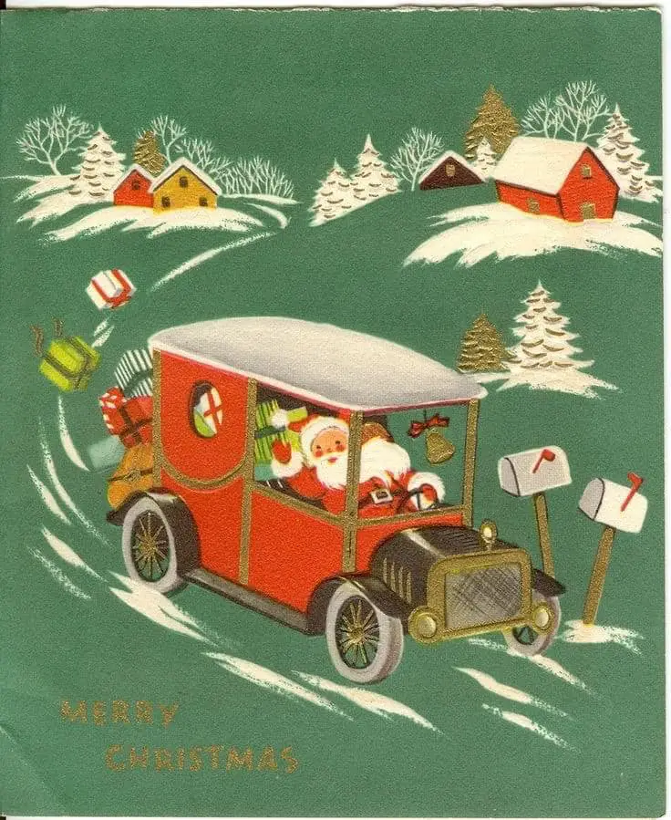 Santa vintage postcard