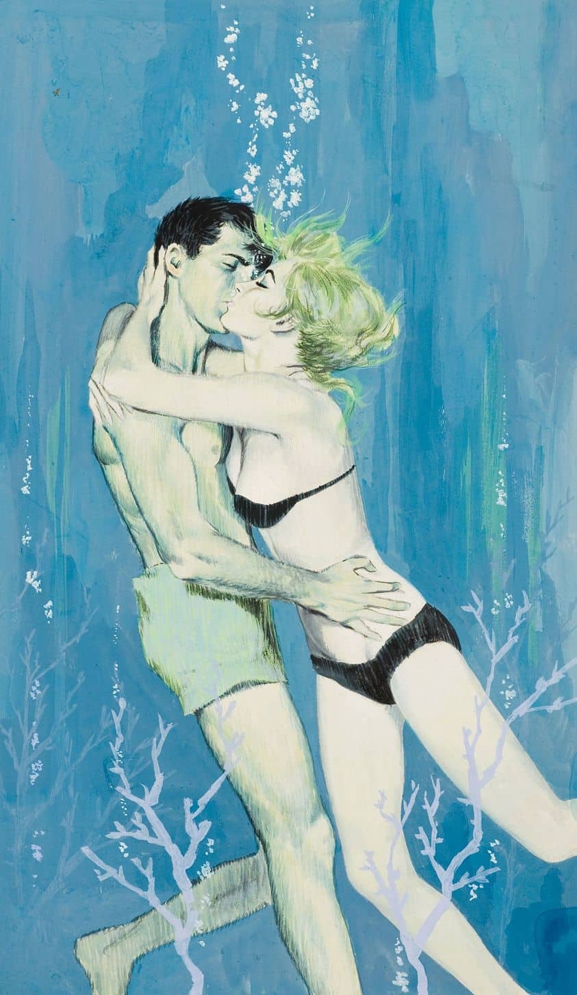 Ser Leone (American, 20th Century) The Underwater Kiss, paperback cover