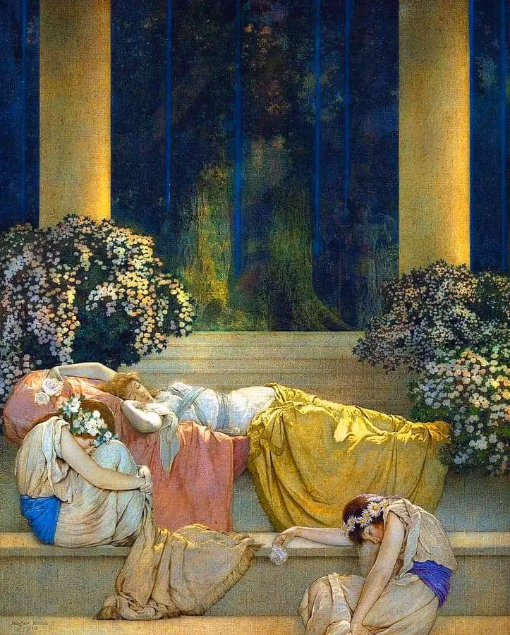 Sleeping Beauty by Maxfield Parrish