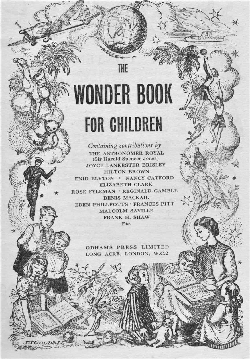 The Wonder Book For Children by arious authors and artists, Odhams Press Limited, London, early 1900's