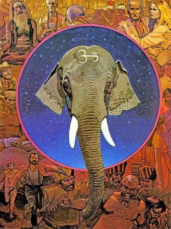 MOEBIUS ~  Tusk - movie poster art - 1980 elephant