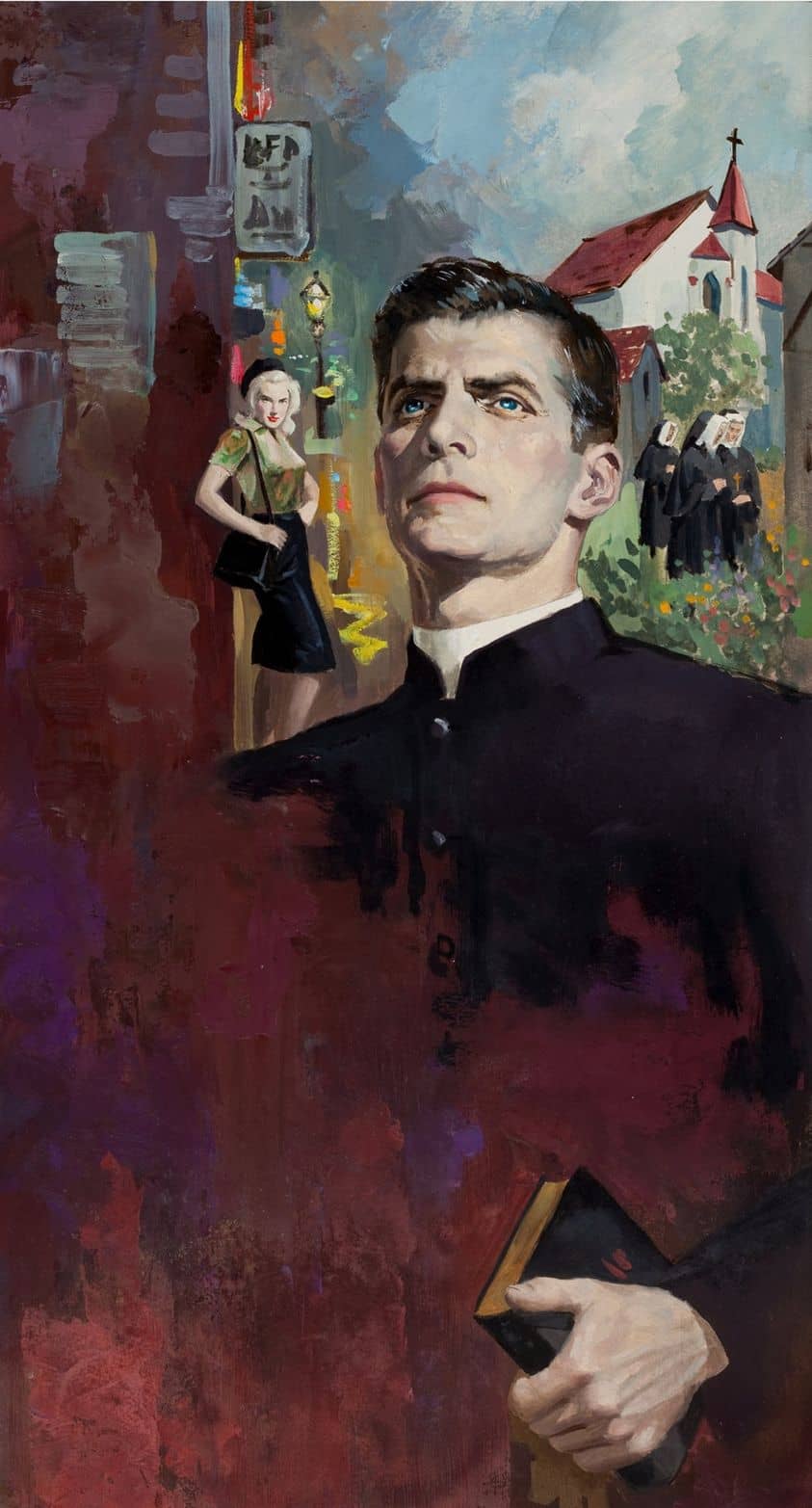 Robert Maguire (American, 1921–2005), The world, the flesh and Father Smith, paperback cover 1960