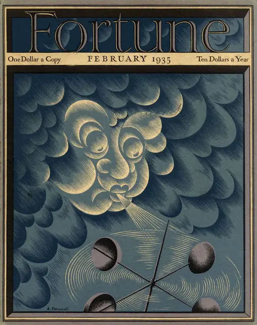 1935 February, cover by Antonio Petruccelli wind