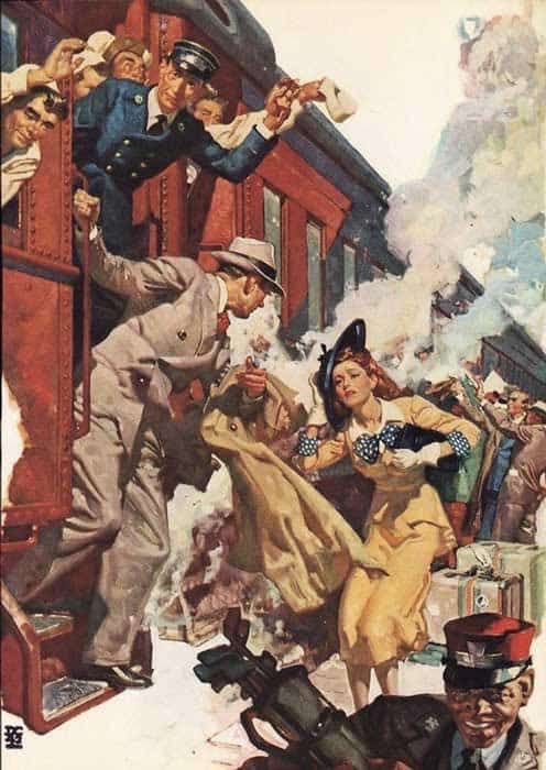 1942, At the Station by Dean Cornwell (1892-1960)
