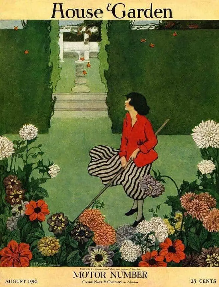 Art by Ethel Franklin Betts Bains 1916 wind garden