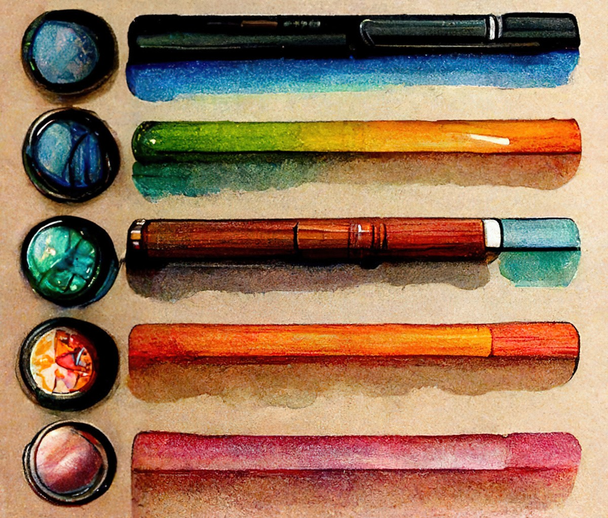 Which colours are in which Copic Sketch marker sets?