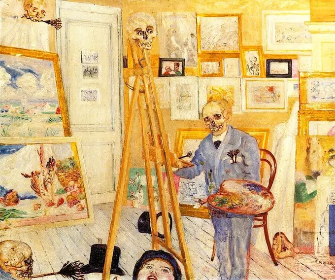 James Ensor, The Skeleton Painter, c. 1896