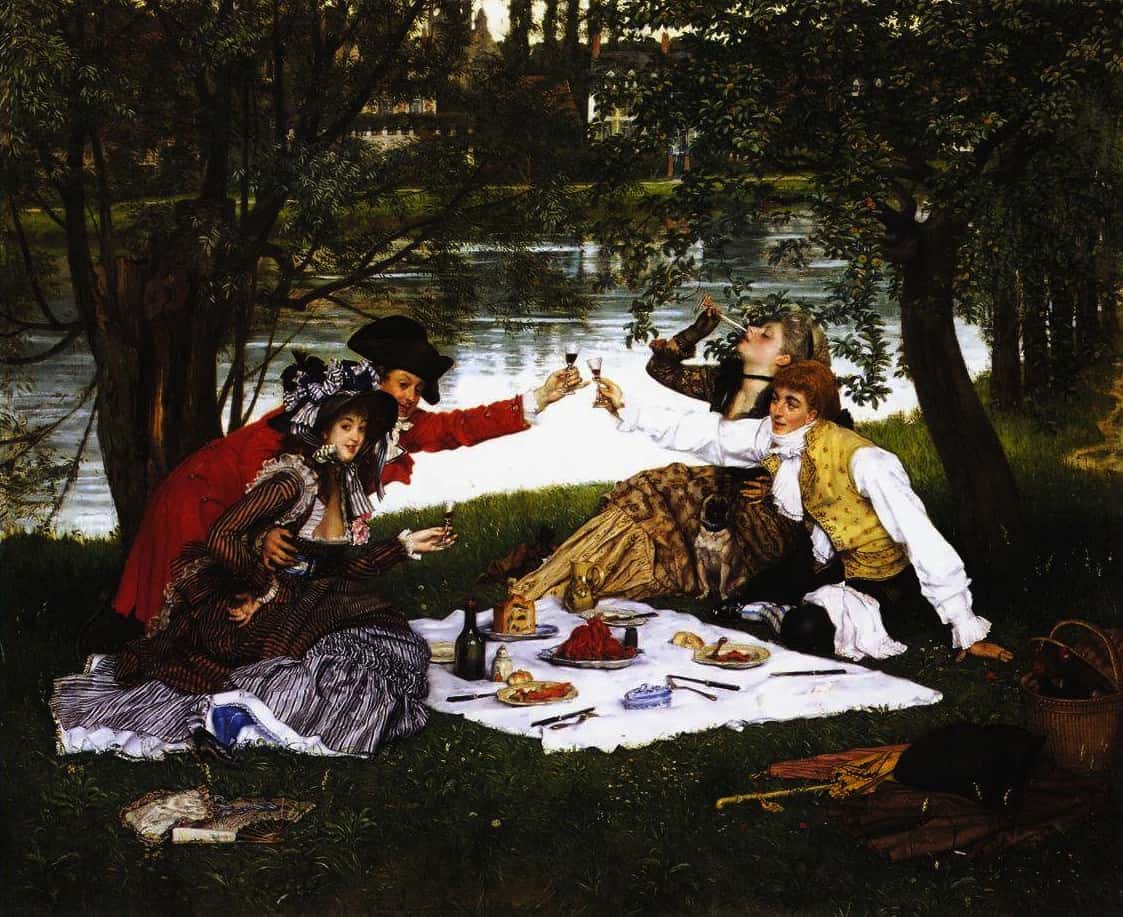James Jacques Joseph Tissot - La Partie Carrée picnic