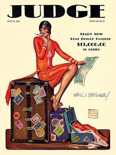 Judge Magazine  July 1929 suitcases