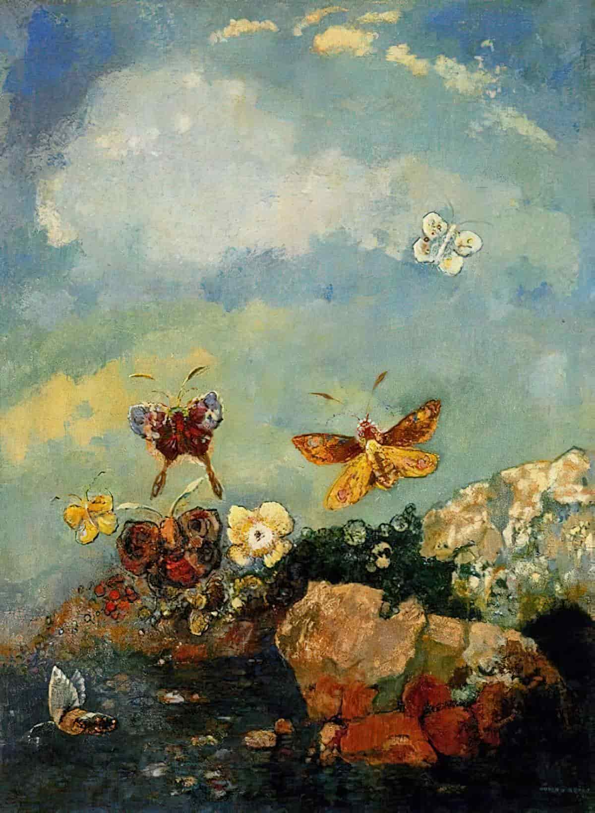 What do butterflies symbolize in literature?