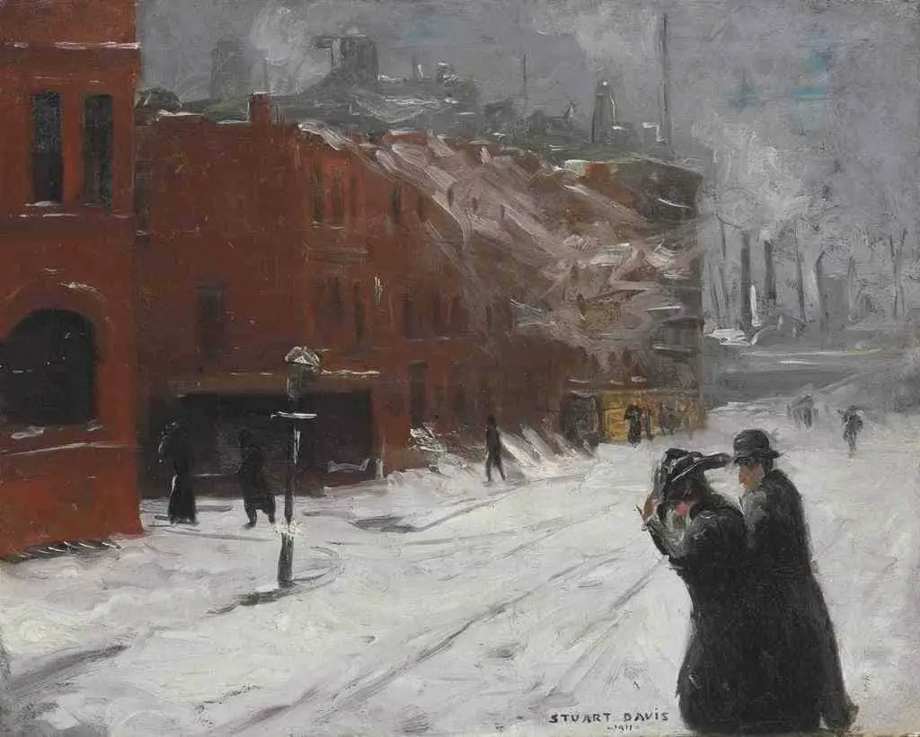 Stuart Davis (1892 - 1964) City Snow Scene , 1911
