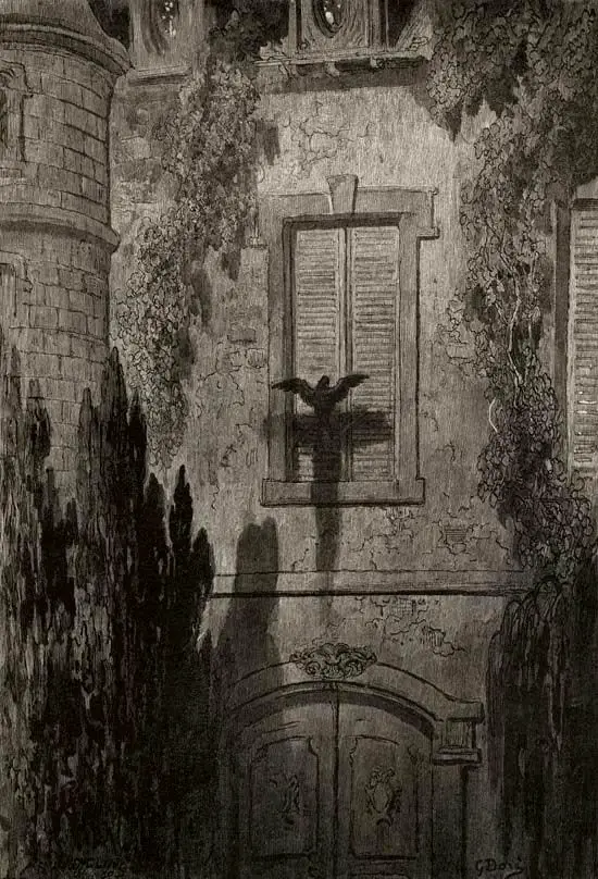 The Raven (Edgar Allan Poe), Gustave Dore, 1883
