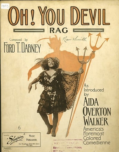 h! You Devil! Aida Overton Walker sheet music, 1909