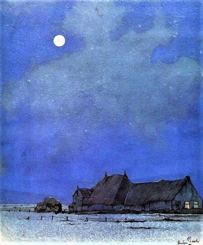 Anton Franciscus Pieck - Dutch 1895-1987 ‘Moonlit Night’ 1941