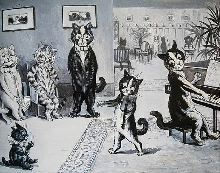 Louis Wain, cats piano