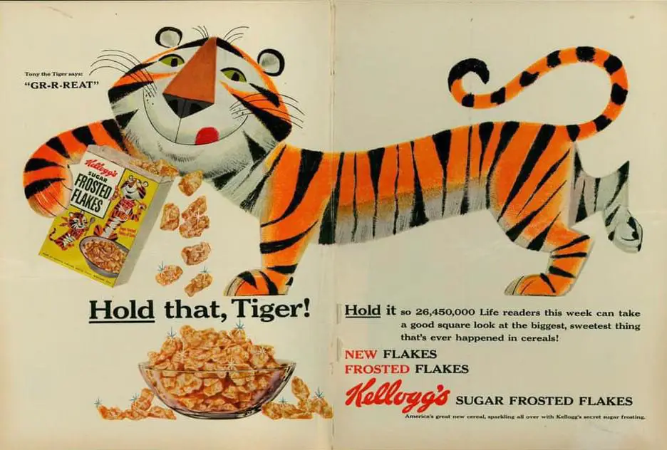 Martin Provensen, an illustrator of children’s books, created the design for Tony the Tiger for Kelloggs
