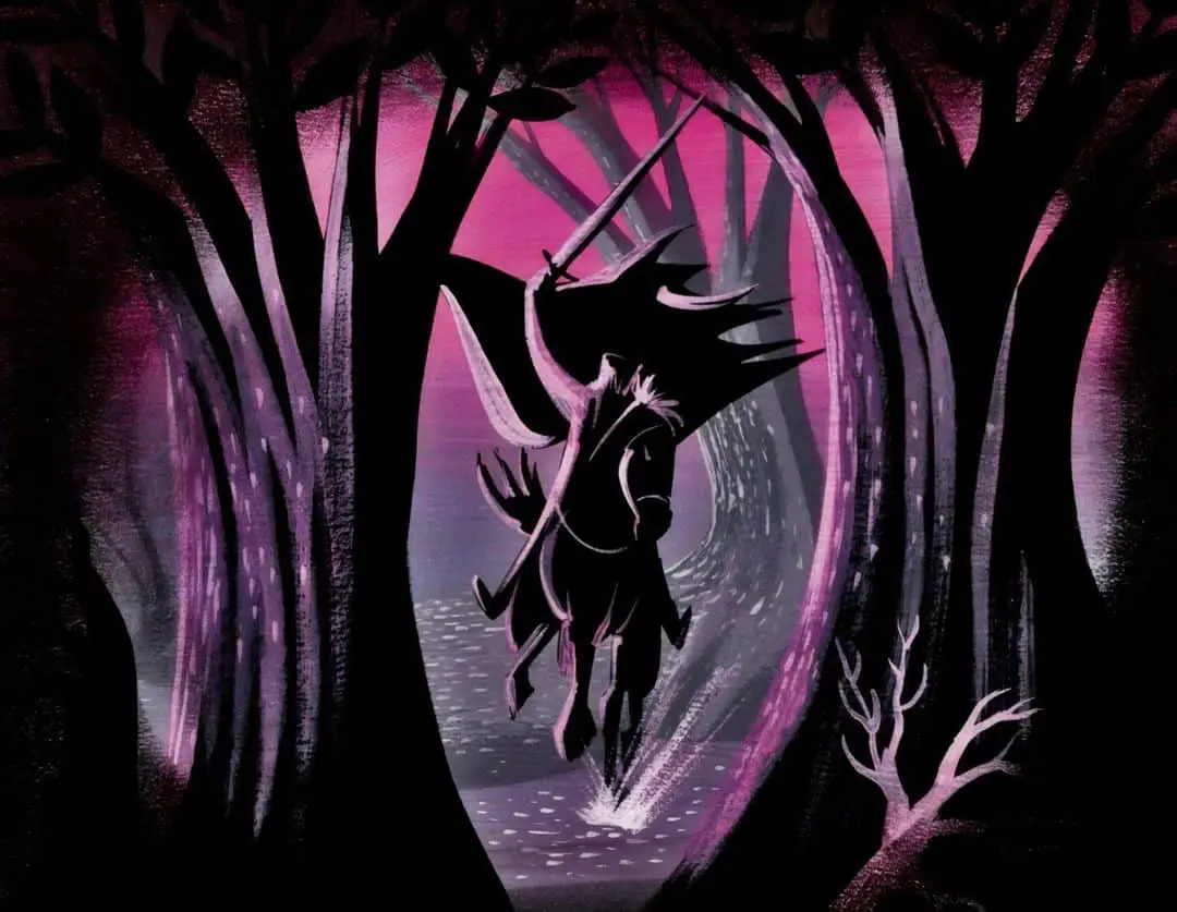 Mary Blair (1911 - 1978) 1949 Headless Horseman concept illustration for Disney's The Adventures of Ichabod and Mr. Toad