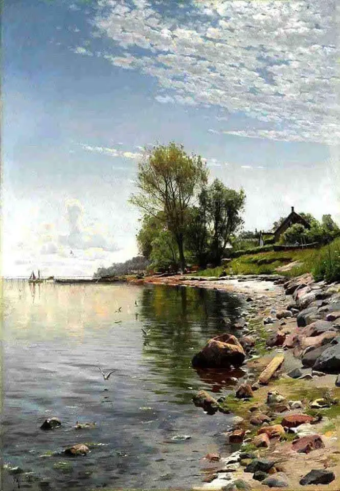 Peder Mørk Mønsted (Danish, 1859 - 1941) Coastal View, 1900