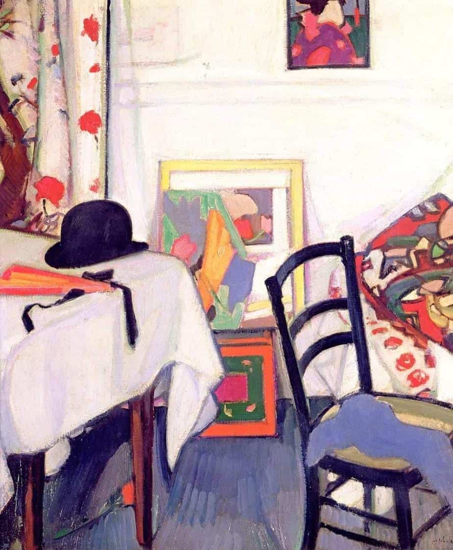 Samuel John Peploe (1871-1935) Interior with Japanese Print , 1919