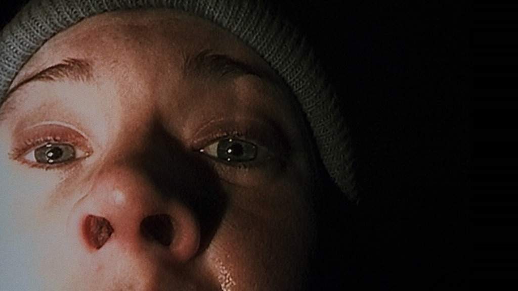 The memorable Blair Witch selfie with close up of nose