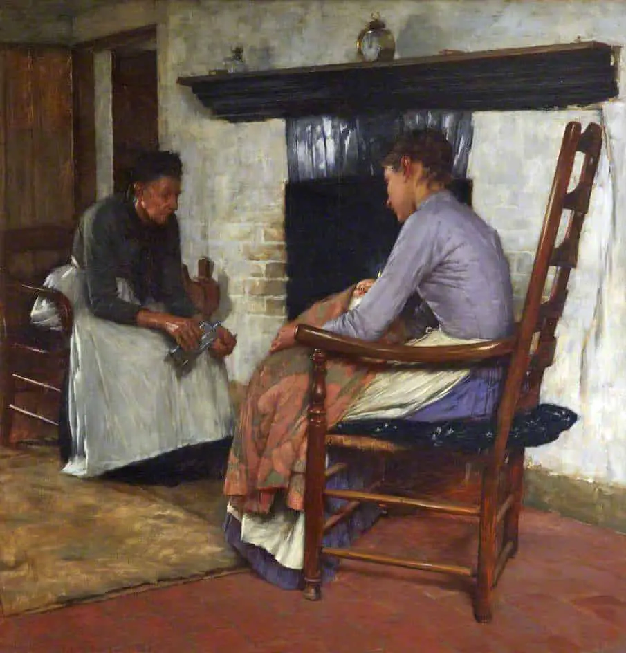 Henry Herbert La Thangue Some Poor People Sewing