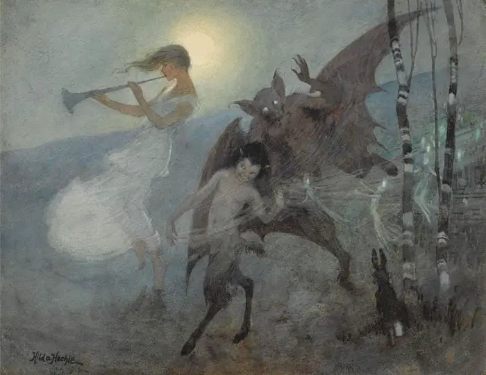 Hilda Hechle (1886- 1939) 1930 A Moonlight Phantasy