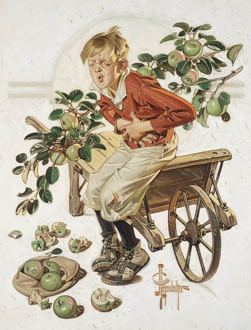 Joseph Christian Leyendecker (American artist) 1874 - 1951 Too Many Green Apples 1933
