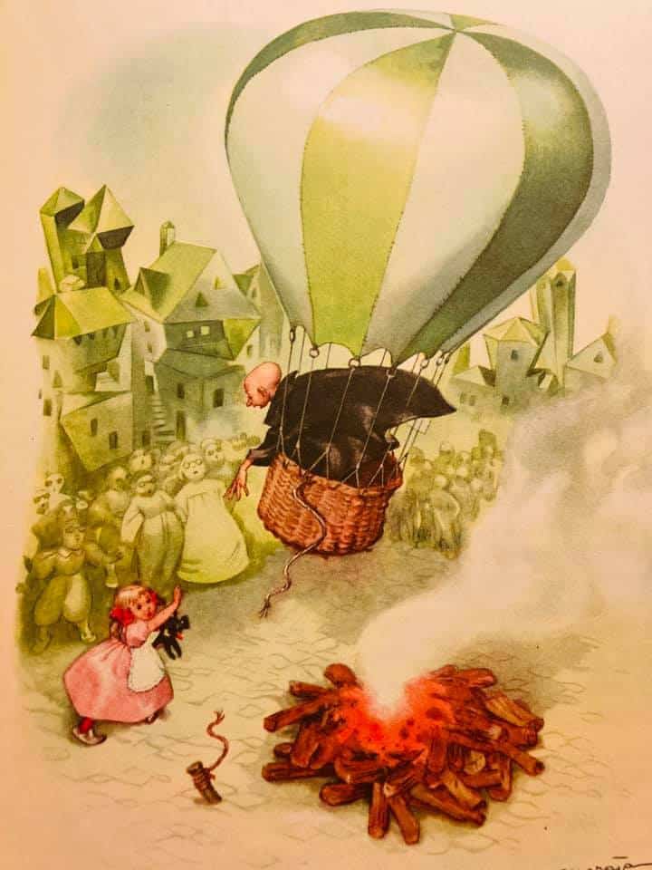 The Wizard of Oz Illustrated by Maraja hot air balloon