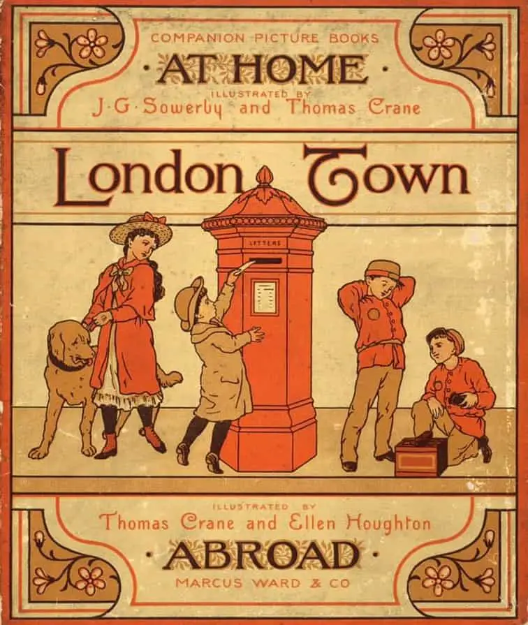 1883, Walter Crane (1845 - 1915) London Town back cover