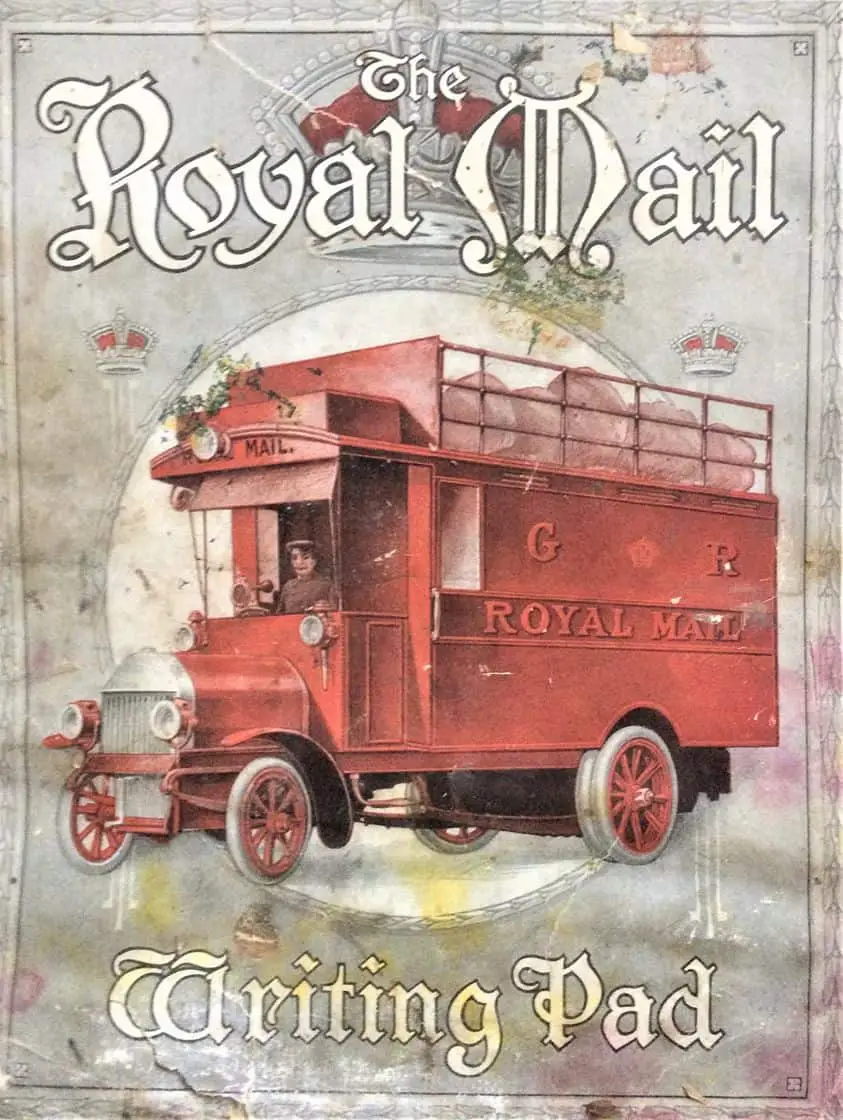 A child’s WW1 era writing pad Royal Mail