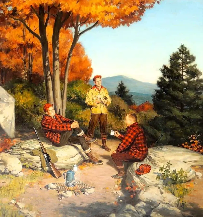 Frank C. Bensing (1893-1993) c1950, 'Three Men Hunting'