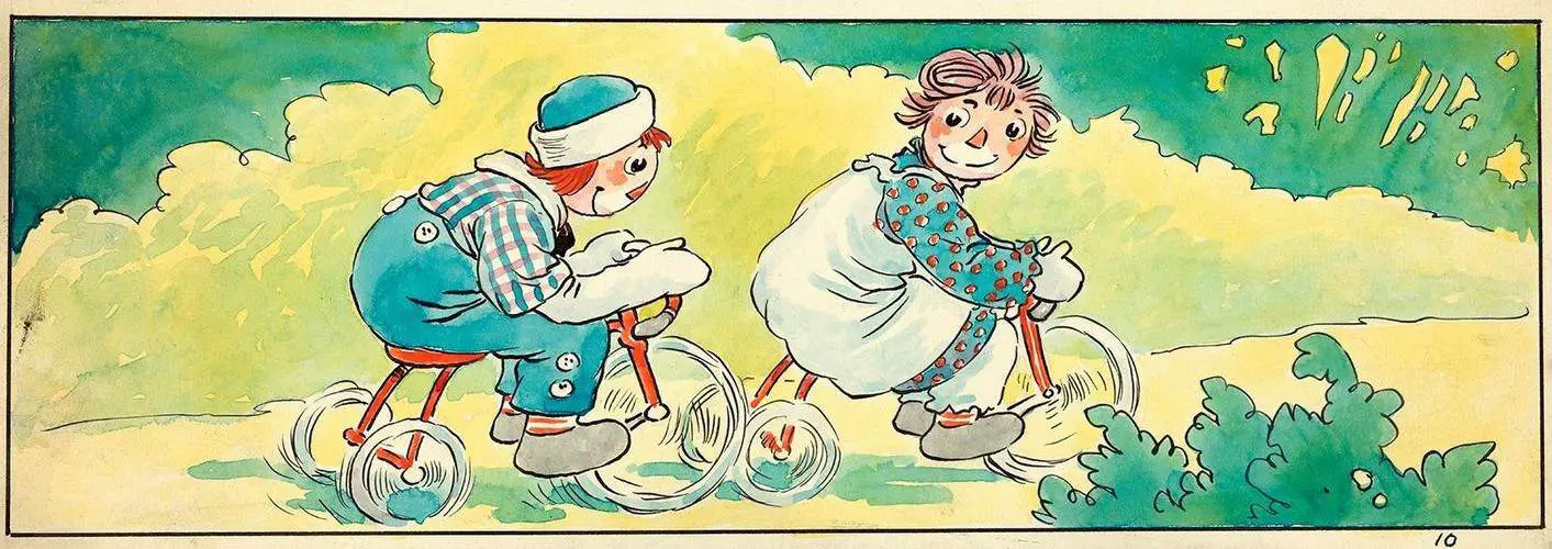 Johnny Gruelle, Illustration for Raggedy Ann’s Magical Wishes, 1928