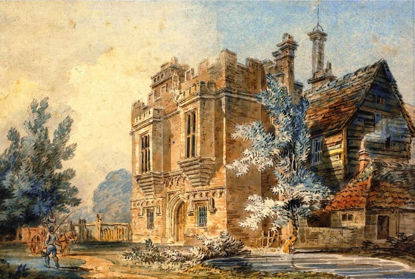 Joseph Mallord William Turner: View of the Gatehouse at Rye House, Hertfordshire.