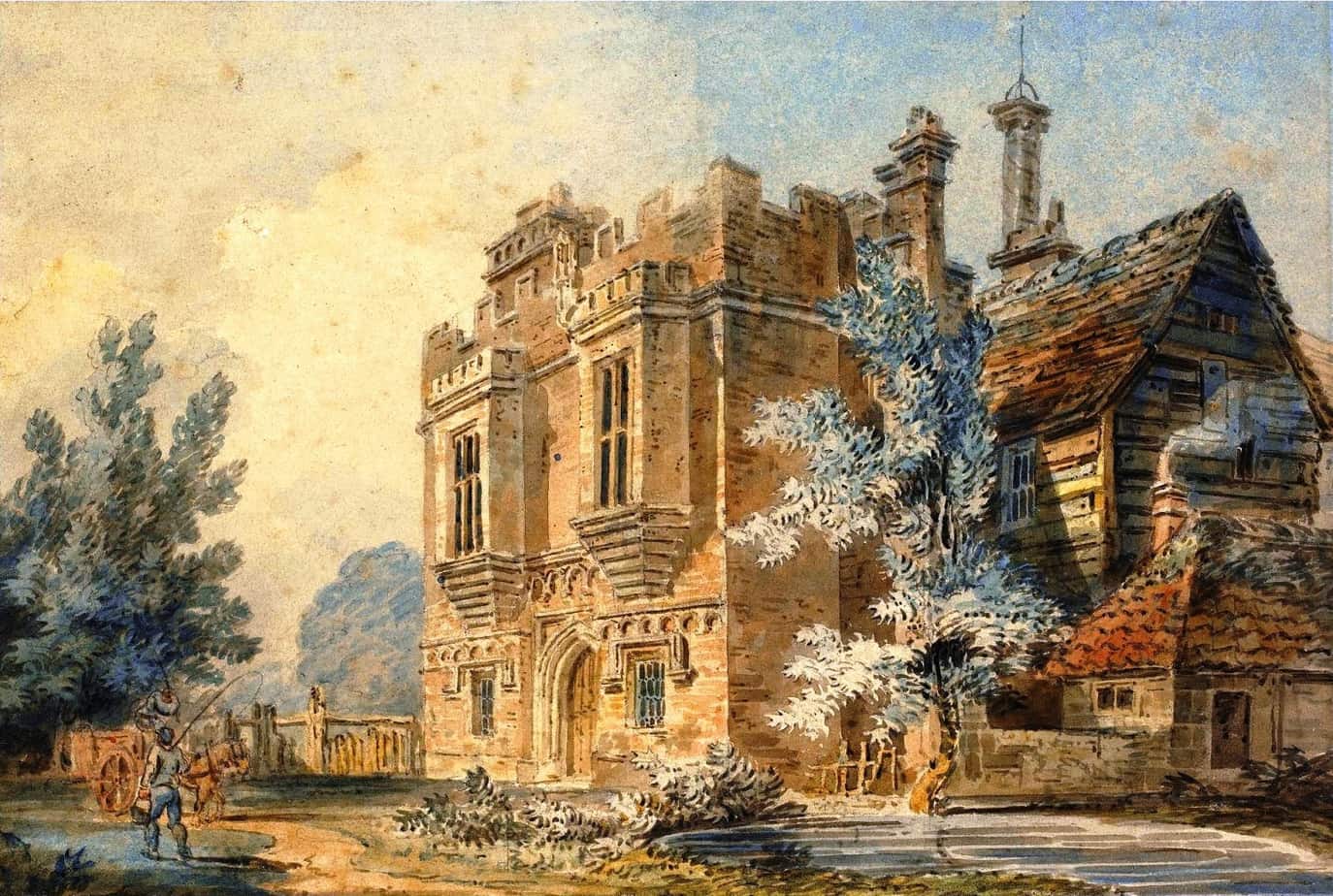 Joseph Mallord William Turner: View of the Gatehouse at Rye House, Hertfordshire.