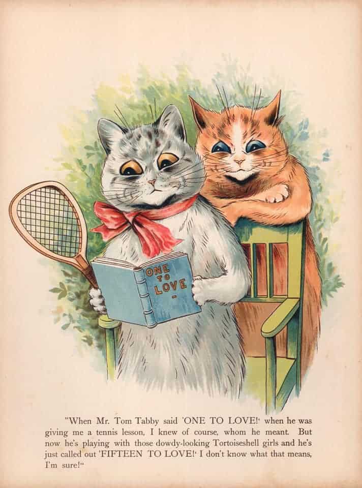 Louis Wain tennis cats