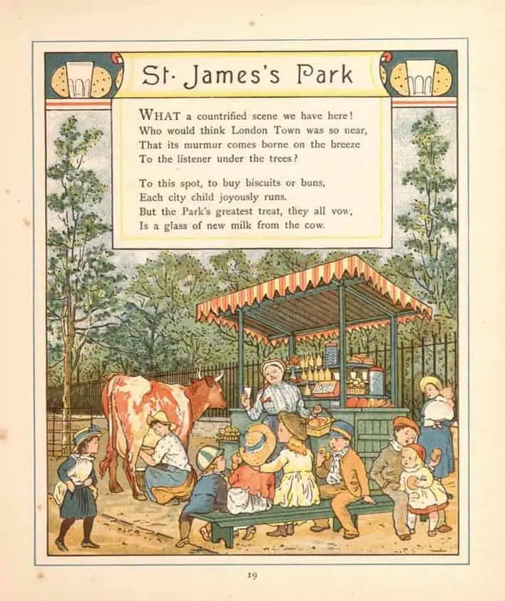 Walter Crane 1845 - 1915 London Town St James's Park