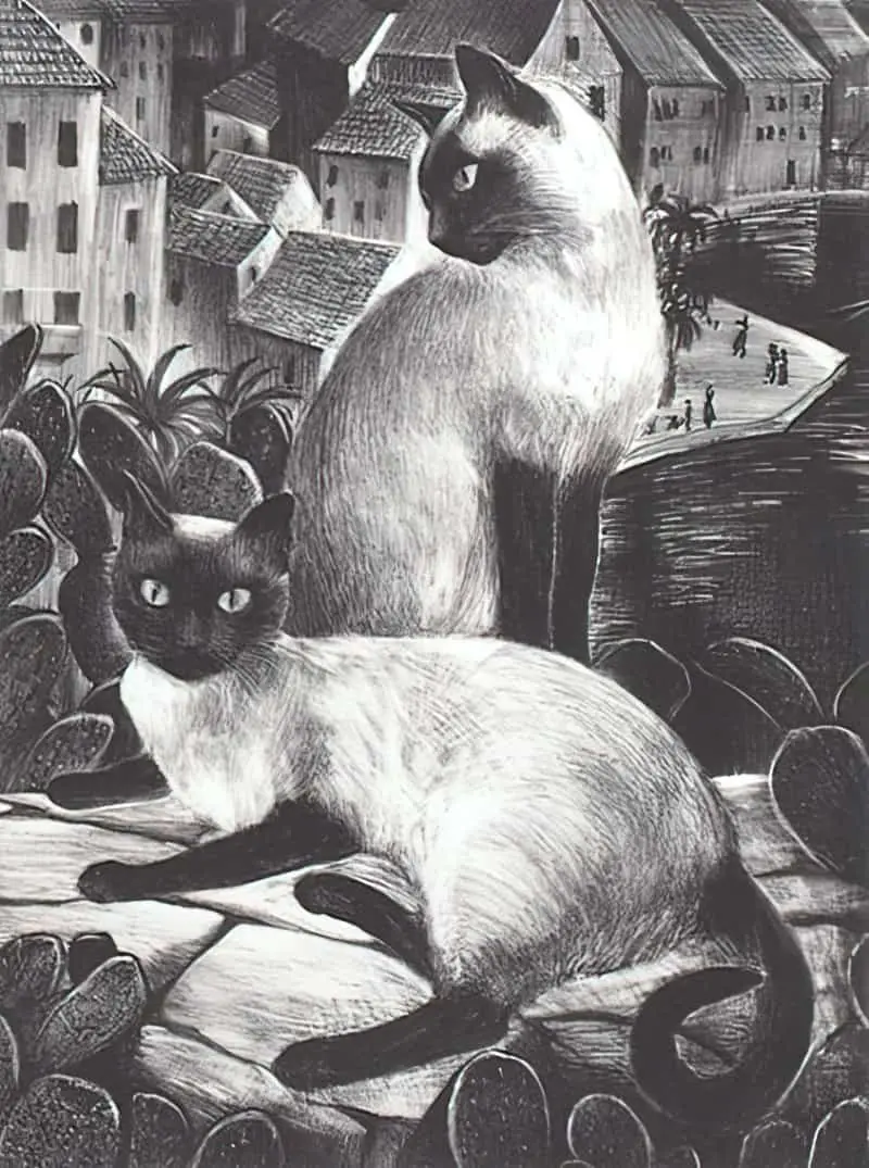 Agnes Tait (American, 1894-1981), Sailor Cats, 1941