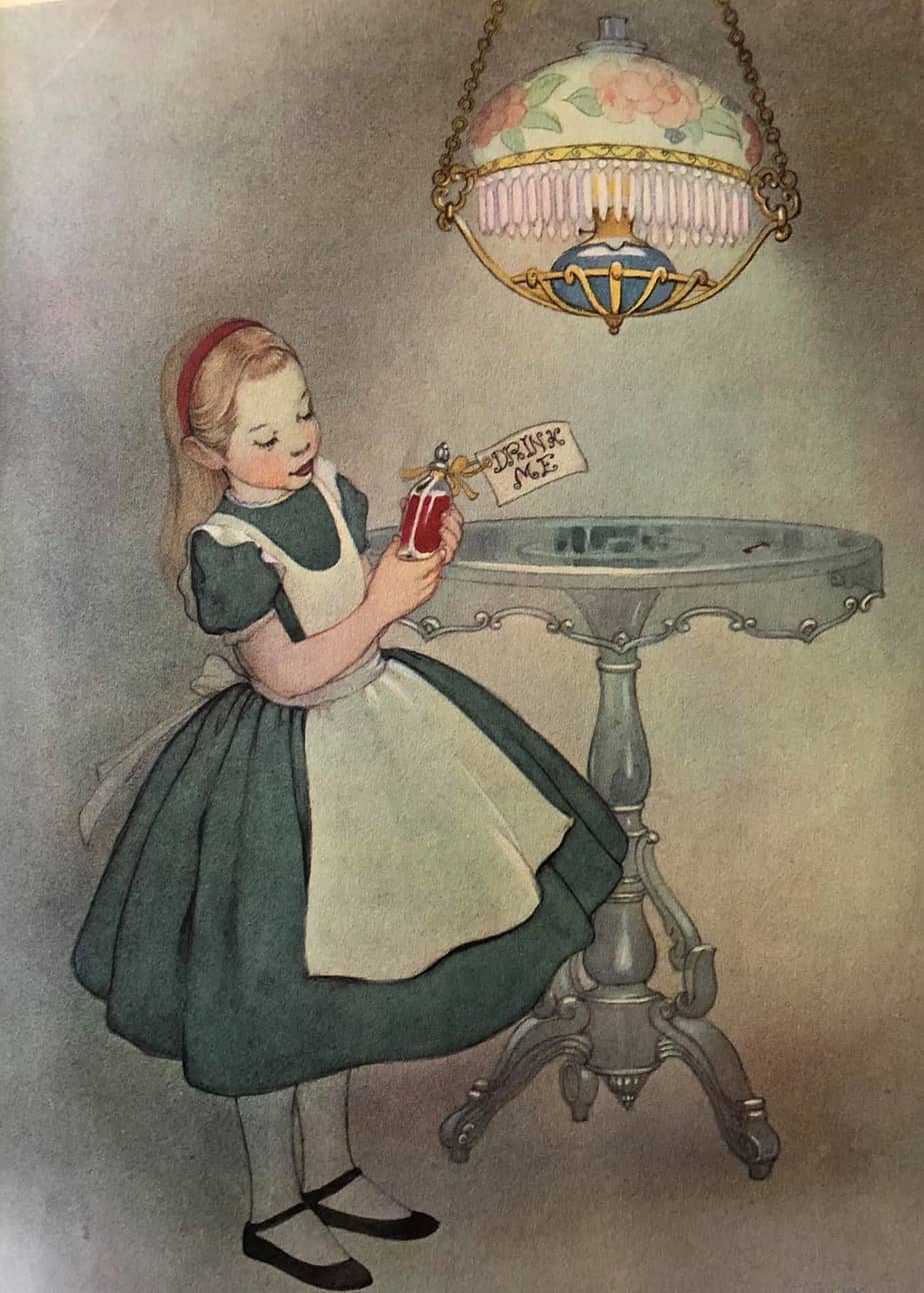 Alice in Wonderland illustrations by Marjorie Torrey 1955, lighting