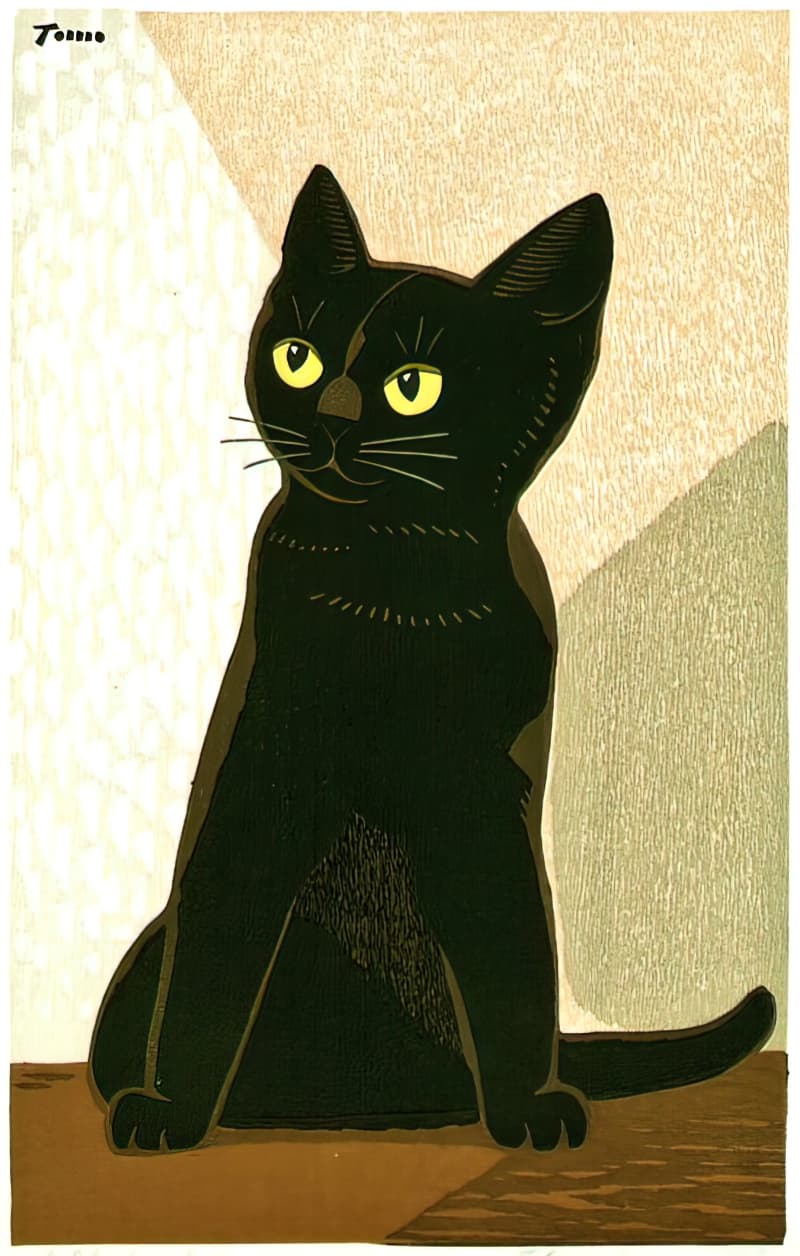 'Black Cat' - Inagaki Tomoo, ca. 1940-50