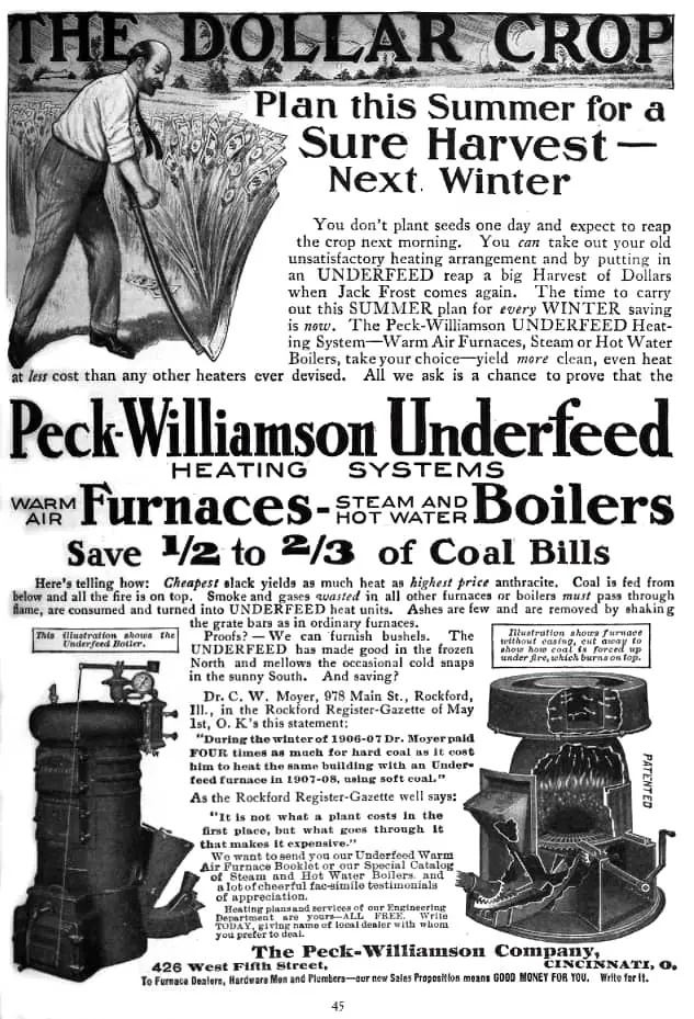 Boiler advertisement 1909 Jack Frost