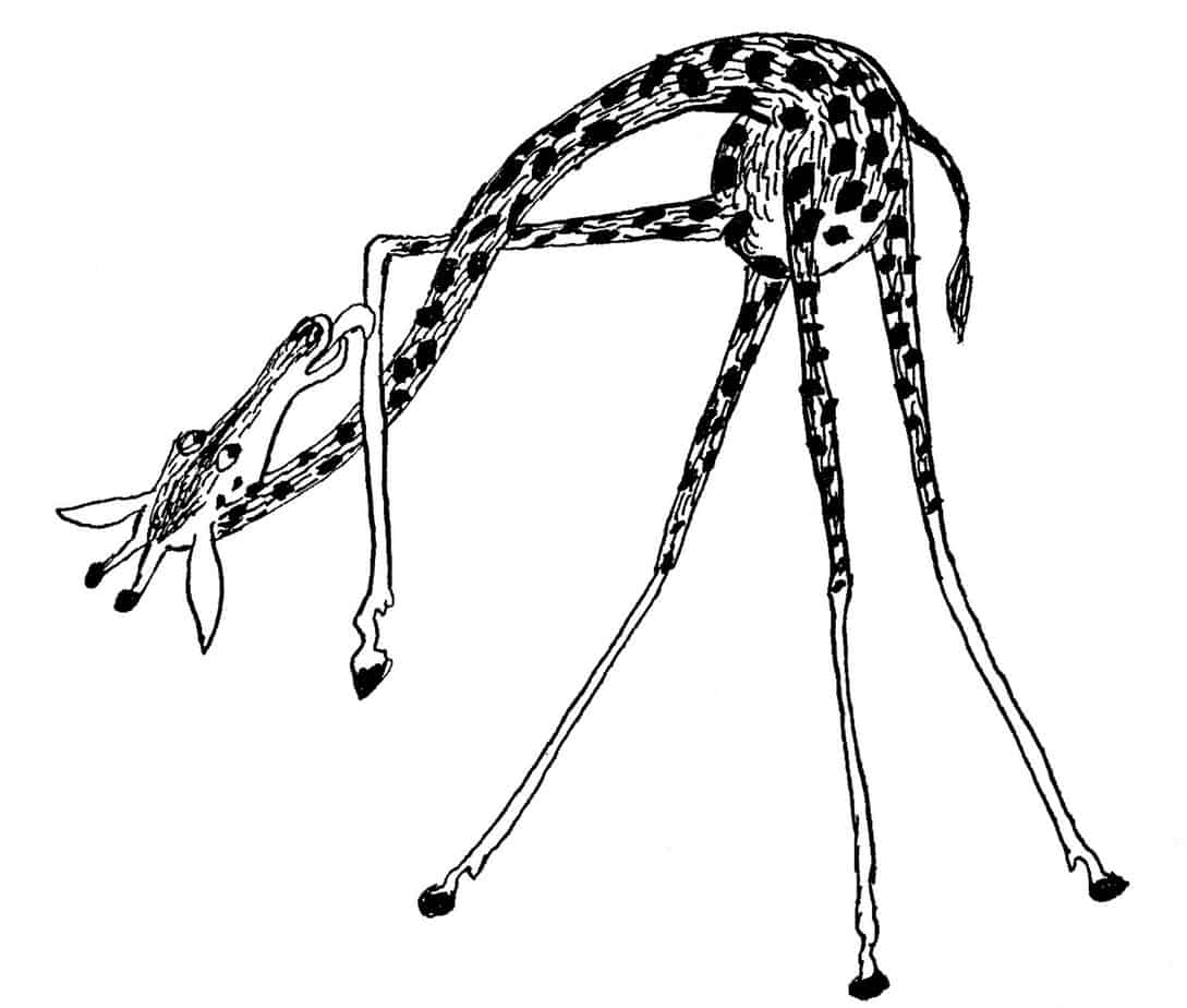 DE DIERKUNDIGE DICHTOEFENINGEN VAN TRIJNTJE FOP (1955) Bertram giraffe