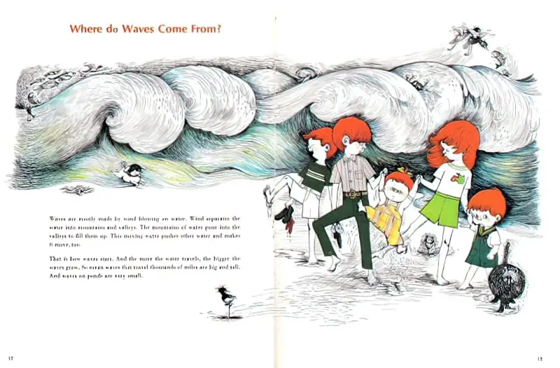 Easy Answers to Hard Questions pictures by Susan Perl text by Susanne Kirtland (1968) where do waves come from