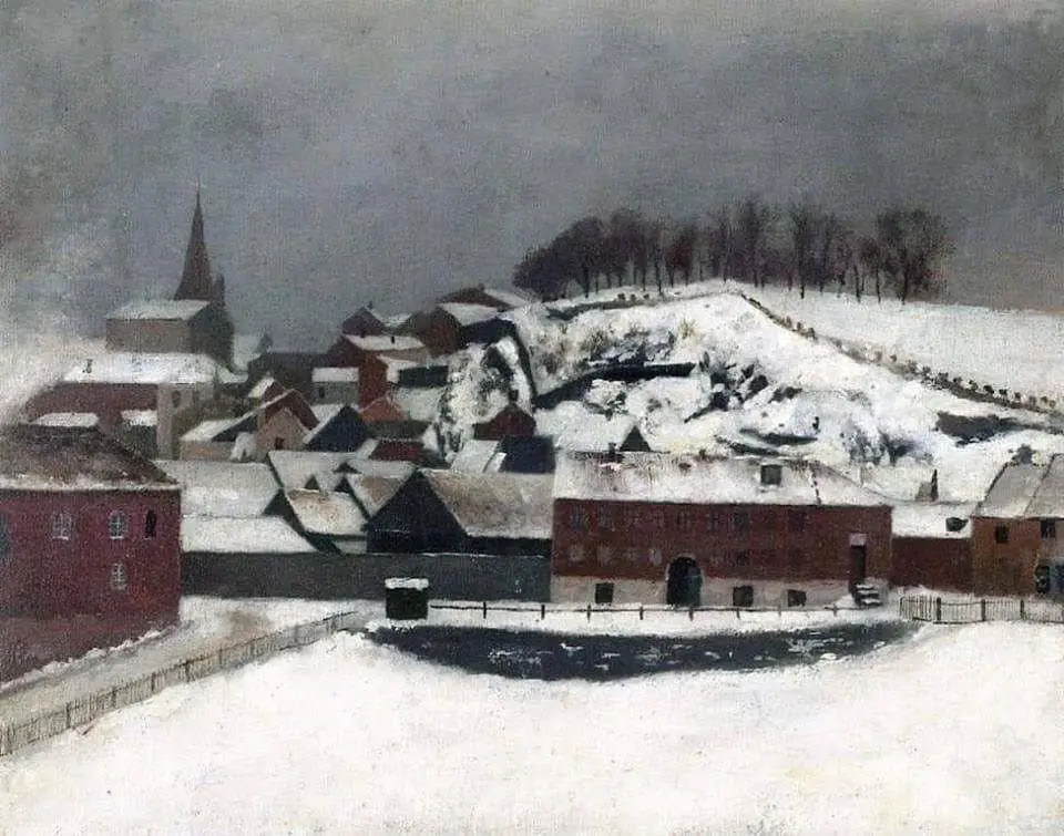 Edvard Munch (Norwegian 1863-1944) ‘View from Vossveien  towards Bergfjerdingen, 1881’