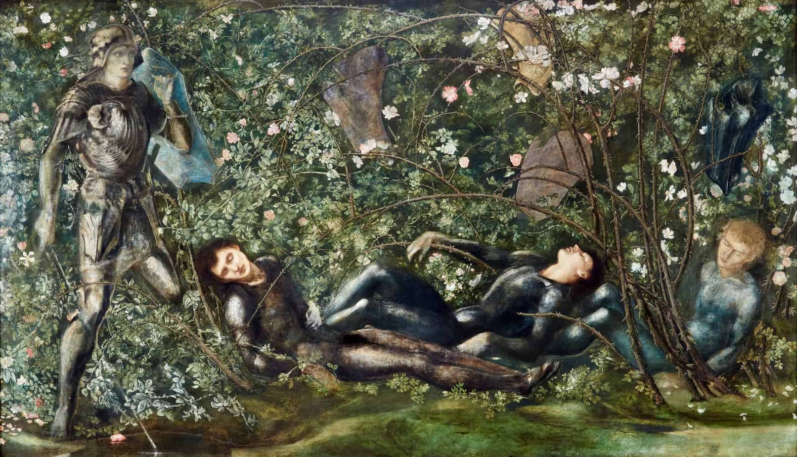 Edward Burne-Jones 1833-1898, The Prince Entering the Briar Wood, 1869, Sleeping Beauty