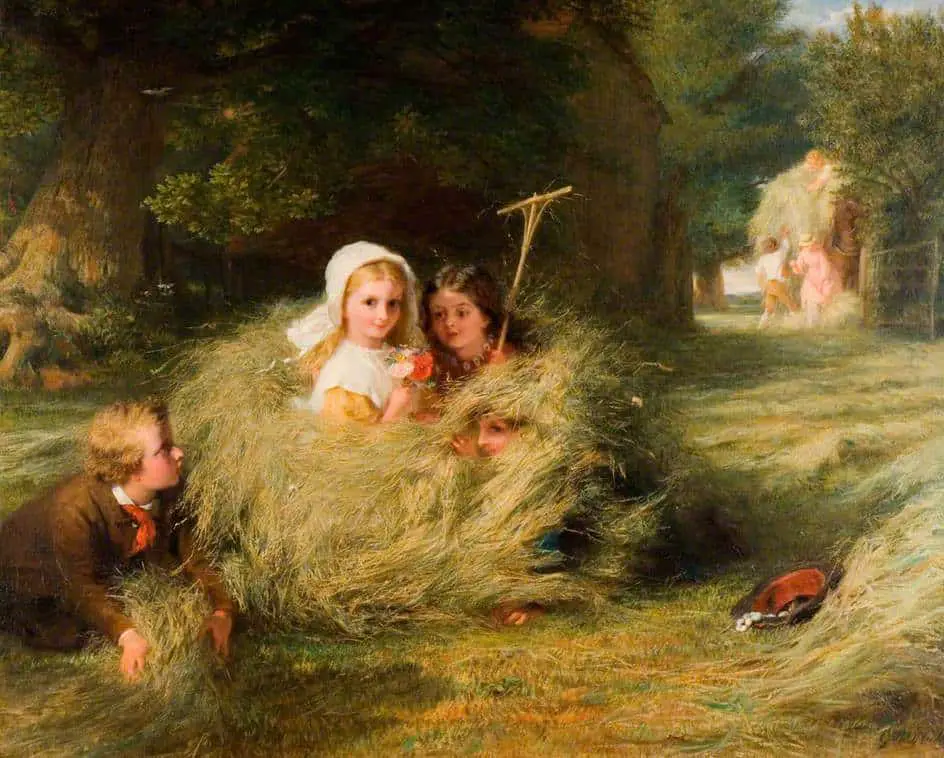 George Bernard O'Neill - Nestlings 1870 hay
