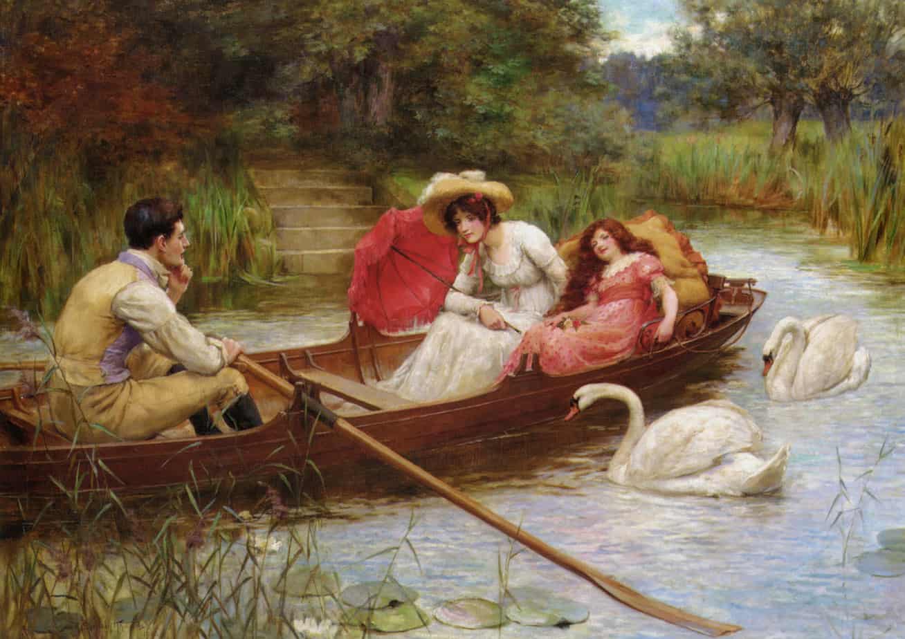 George Sheridan Knowles - Summer Pleasures on the River 1908 boat
