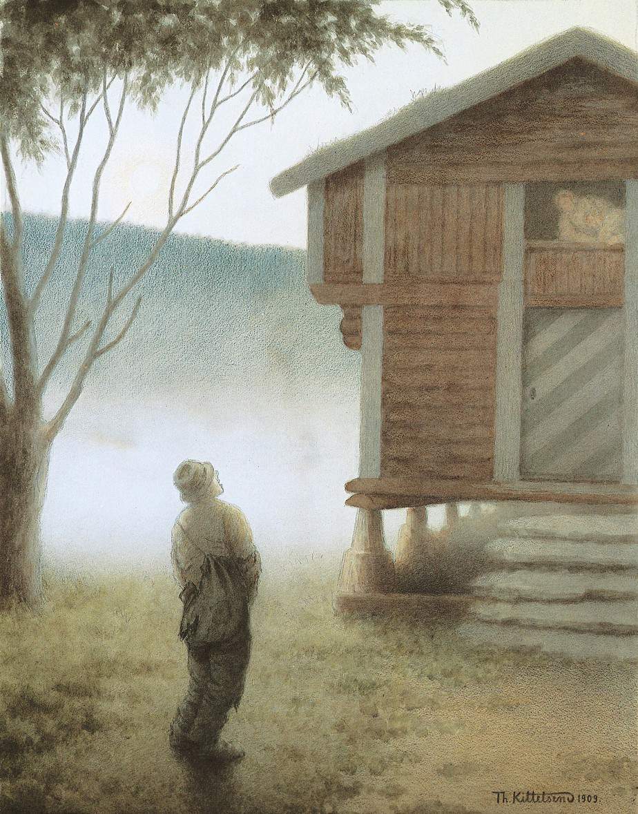 Good grief, Open the door, Girls 1909 Theodor Kittelsen